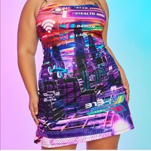 DOLLS KILL Her Manic Madness Print Dress 3X NWT